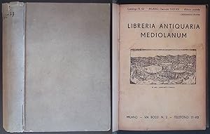 Libreria Antiquaria Mediolanum 1937. Cataloghi dal N. 62 al 73