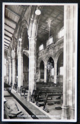Bunbury Cheshire Postcard Church Of St. Boniface Real Photo