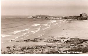 Newquay Postcard Cornwall Fistral Bay Real Photo Vintage 1951
