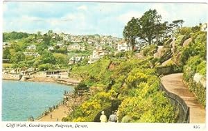 Paignton Goodrington Devon Postcard Cliff Walk Vintage 1977