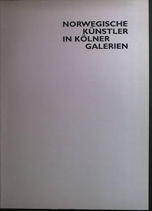 Bild des Verkufers fr Norwegische Knstler in Klner Galerien zum Verkauf von books4less (Versandantiquariat Petra Gros GmbH & Co. KG)