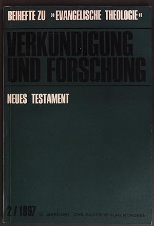 Bild des Verkufers fr Neuere Johannes Forschung - in: Verkndigung und Forschung; Neues Testament; 12. Jahrgang, Heft 2 Theologischer Jahresbericht 1953/55. Lieferung 1 - 2; zum Verkauf von books4less (Versandantiquariat Petra Gros GmbH & Co. KG)