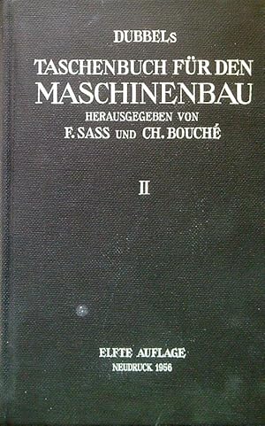 Bild des Verkufers fr Taschenbuch fur den Maschinenbau II zum Verkauf von Librodifaccia