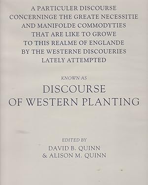 Seller image for DISCOURSE OF WESTERN PLANTING for sale by Easton's Books, Inc.