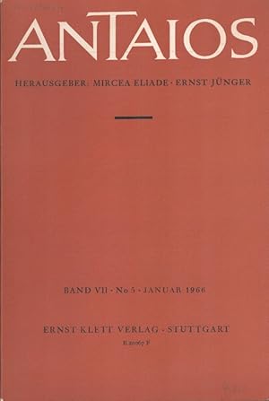 Antaios: Zeitschrift für eine freie Welt Band VII Heft 5 Januar 1966