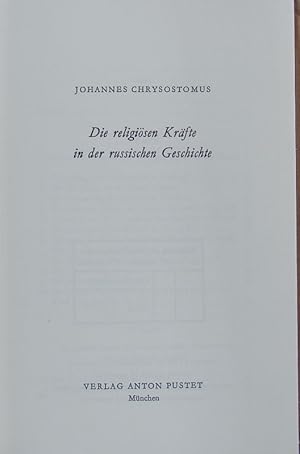 Imagen del vendedor de Die religisen Krfte in der russischen Geschichte. a la venta por Antiquariat Bookfarm