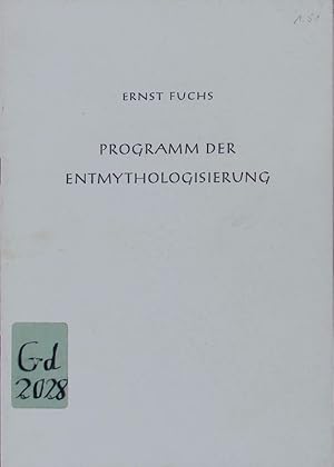 Bild des Verkufers fr Das Programm der Entmythologisierung. zum Verkauf von Antiquariat Bookfarm