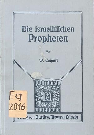 Image du vendeur pour Die israelitischen Propheten. mis en vente par Antiquariat Bookfarm