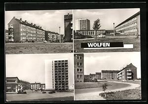 Ansichtskarte Wolfen /Bitterfeld, Polytechnische Oberschule Erich Weinert, Neubaukomplex
