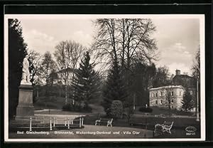 Ansichtskarte Bad Gleichenberg, Brunnental, Wicklenburg-Denkmal und Villa Clar