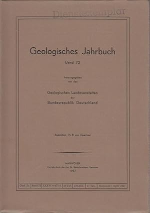 Seller image for Geologisches Jahrbuch. Band 72. Herausgegeben von den Geologischen Landesanstalten der Bundesrepublik Deutschland. for sale by Bcher bei den 7 Bergen