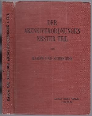 Seller image for Arzneiverordnungen zum Gebrauche fr Klinizisten und praktische Aerzte. I. Teil for sale by Graphem. Kunst- und Buchantiquariat