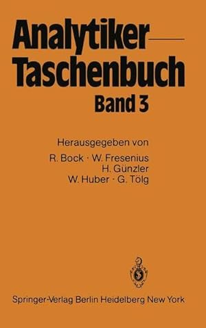 Seller image for Analytiker-Taschenbuch. Band 3. for sale by Antiquariat Thomas Haker GmbH & Co. KG
