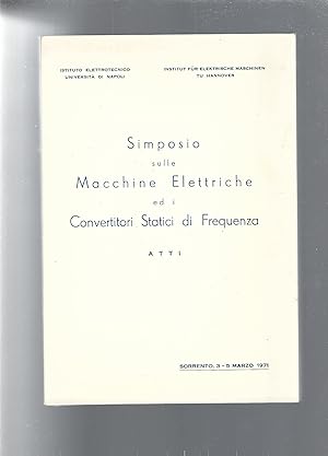 SIMPOSIO SULLE MACCHINE ELETTRICHE ED I CONVERTITORI STATICI DI FREQUENZA