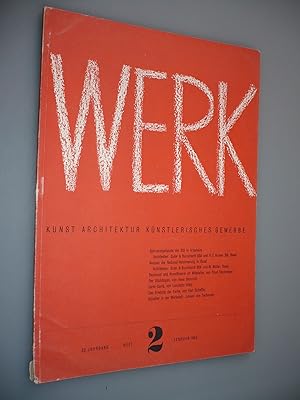 Seller image for Werk. Die Schweizer Monatsschrift fr Kunst, Architektur, knstlerisches Gewerbe; 32. Jahrgang, Heft 2, Februar 1945 for sale by Antikvariat Valentinska
