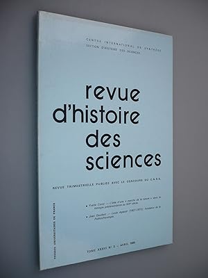 Bild des Verkufers fr Revue d'Histoire des Sciences et de leurs Applications; Tome XXXIII; No 2 - Avril 1980 zum Verkauf von Antikvariat Valentinska