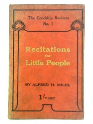 Immagine del venditore per Recitations for Little People venduto da World of Rare Books