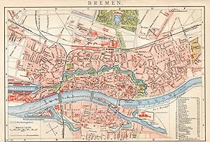 Stadtplan von Bremen. Maßstab: 1 : 22 250