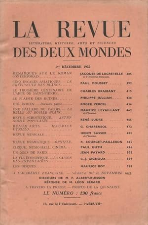 Revue des deux mondes décembre 1955 - Collectif