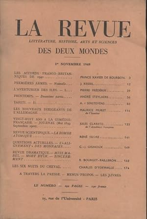 Revue des deux mondes novembre1949 - Collectif