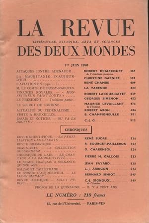Revue des deux mondes juin 1958 - Collectif