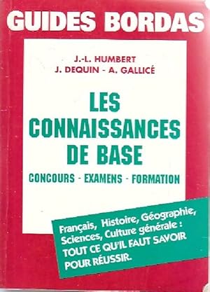 Imagen del vendedor de Les connaissances de base - J. Humbert a la venta por Book Hmisphres