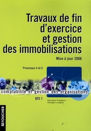 Travaux de fin d'exercice et gestion des immobilisations : Processus 4 et 5 BTS 1 - Georges Langlois