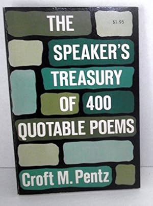 Imagen del vendedor de Speaker's Treasury of 400 Quotable Poems a la venta por Redux Books