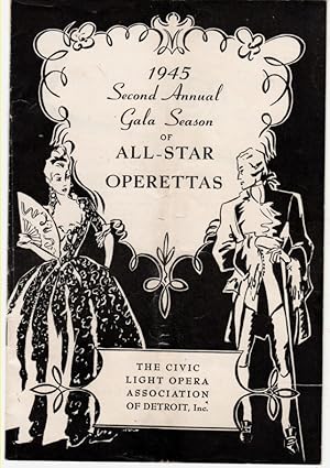 1945 Second Annual Gala Season of All-Star Operettas Presentation of "Balalaika" at the Masonic T...