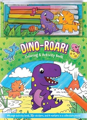 Imagen del vendedor de Dino-Roar! Coloring & Activity Book (Marker Pouch) by Editors of Silver Dolphin Books [Spiral-bound ] a la venta por booksXpress