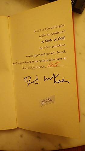 Immagine del venditore per FRANK SINATRA, A MAN ALONE SIGNED BY ROD MCKUEN, NUMBERED , LIMITED EDITION, Stated FIRST PRINTING #125/500 COPIES, venduto da Bluff Park Rare Books