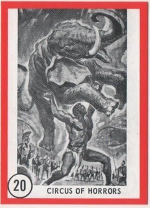 Seller image for Cromo E01096: Album 3-Famous Monsters Series, Card n 20. Circus of Horrors for sale by EL BOLETIN