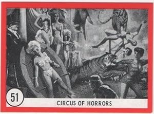 Seller image for Cromo E01127: Album 3-Famous Monsters Series, Card n 51. Circus of Horrors for sale by EL BOLETIN