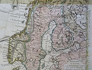 Scandinavia Sweden Denmark Norway Finland Iceland Faroe 1761 Buache DeLisle map