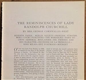 Image du vendeur pour The Reminiscences Of Lady Randolph Churchill: Seventh Paper mis en vente par Legacy Books II