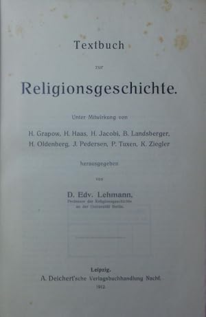 Seller image for Textbuch zur Religionsgeschichte. for sale by Antiquariat Bookfarm