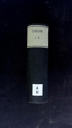 Bild des Verkufers fr Philonis Alexandrini. Opera Quae Supersunt. Vol. I-III. zum Verkauf von Antiquariat Bookfarm