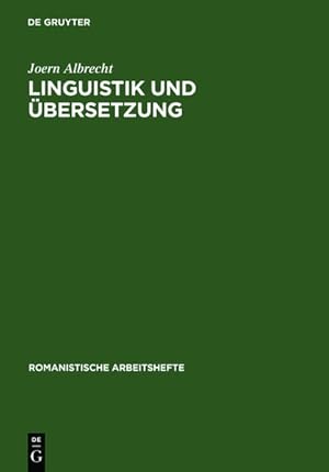 Seller image for Linguistik und bersetzung. (=Romanistische Arbeitshefte ; 4). for sale by Antiquariat Thomas Haker GmbH & Co. KG