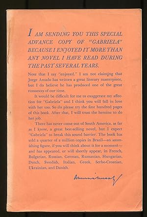 Bild des Verkufers fr Gabriela: Clove and Cinnamon zum Verkauf von Between the Covers-Rare Books, Inc. ABAA