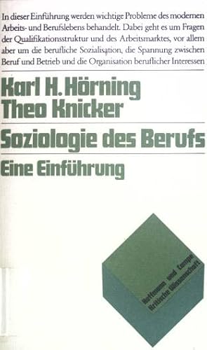 Seller image for Soziologie des Berufs : e. Einf. Kritische Wissenschaft for sale by books4less (Versandantiquariat Petra Gros GmbH & Co. KG)