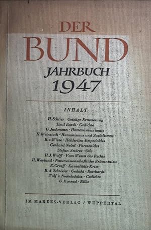 Seller image for Der Bund Jahrbuch 1947 for sale by books4less (Versandantiquariat Petra Gros GmbH & Co. KG)