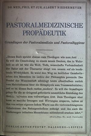 Bild des Verkufers fr Pastoralmedizinische Propdeutik zum Verkauf von books4less (Versandantiquariat Petra Gros GmbH & Co. KG)