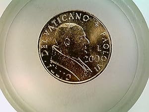 Münze, 200 Lire, Vatican, wohl 2001, Papst Johannes Paulus II.