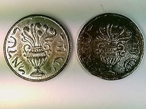 Münzen, 2x Görlitzer Schekel, 19. Jahrh., Judaika, Amphore, Weihrauch, Olivenzweig, Konvolut