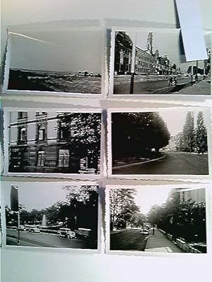 6x Fotografien, Frankfurt am Main, Straßenpartien, ca. 1940, Photo-Bante Scharnhorststr. 17, Konv...