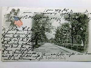 West End. N.J. Cedar Avenue and Hollywood Hotel. Alte, seltene Ansichtskarte / Postkarte s/w. gel...