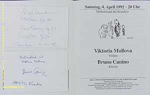 Bild des Verkufers fr 2 eigenhndig signierte und datierte Autogrammkarten. zum Verkauf von Antiquariat Bebuquin (Alexander Zimmeck)