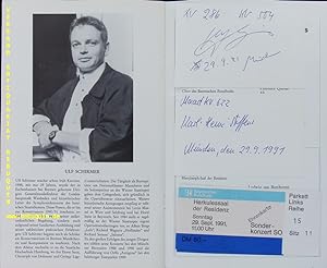 Bild des Verkufers fr 2 eigenhndig signierte und datierte Autogrammkarten. Mit dem Symphonieorchester des BR. zum Verkauf von Antiquariat Bebuquin (Alexander Zimmeck)