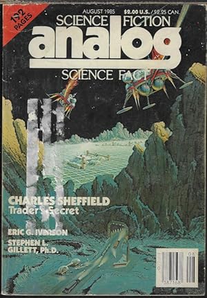 Bild des Verkufers fr ANALOG Science Fiction/ Science Fact: August, Aug. 1985 ("Spinneret") zum Verkauf von Books from the Crypt