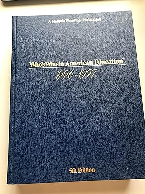 Seller image for Who's Who in American Education: 1996-1997 for sale by Sheapast Art and Books